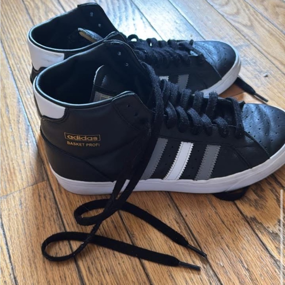Adidas Black and White Basket Profi Sneakers